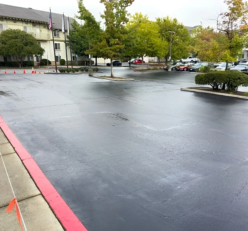 Quiet suburban parking space